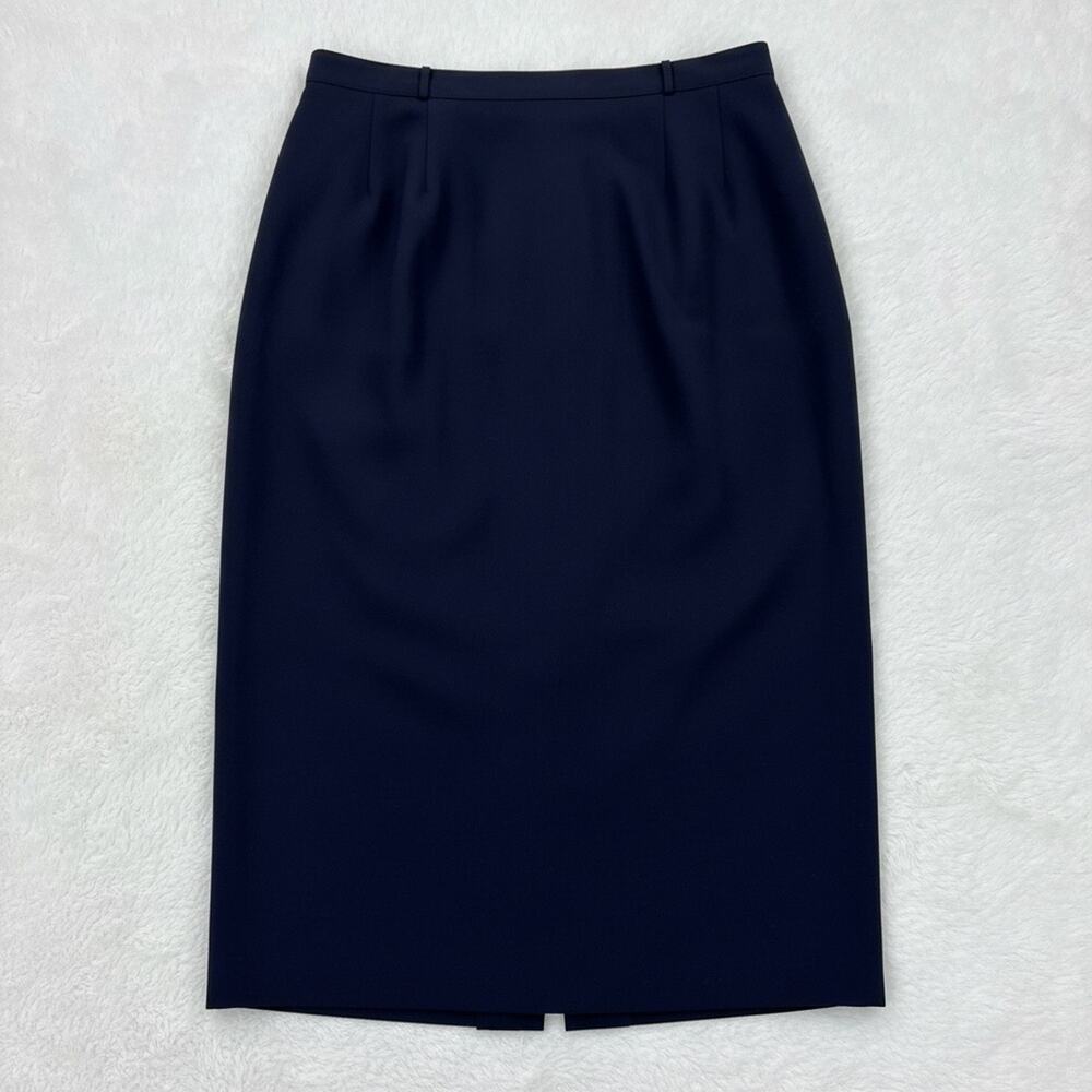 Austin Reed Women's Navy Wool Maxi Pencil Skirt - Size 18
 b87